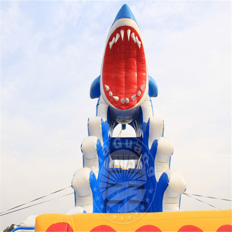 贵州充气大鲨鱼水滑梯