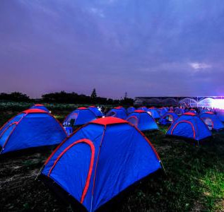 贵州夜里星空圆形帐篷